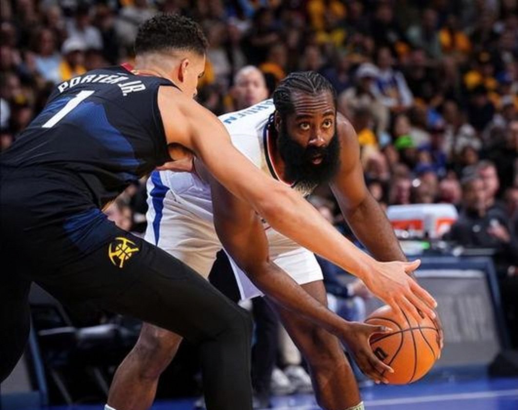 公牛完胜掘金，哈登统治全场